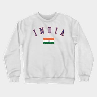 India Country Heritage Flag Vintage Crewneck Sweatshirt